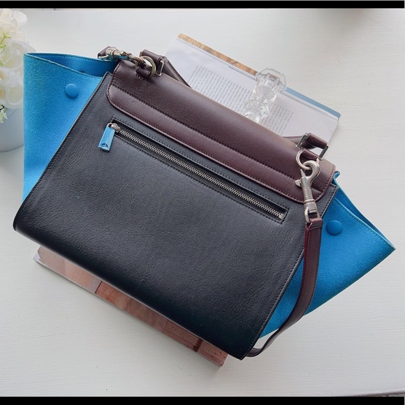 Celine Smooth Calfskin Small Tri-Color Trapeze Bag - Picture 2 of 6